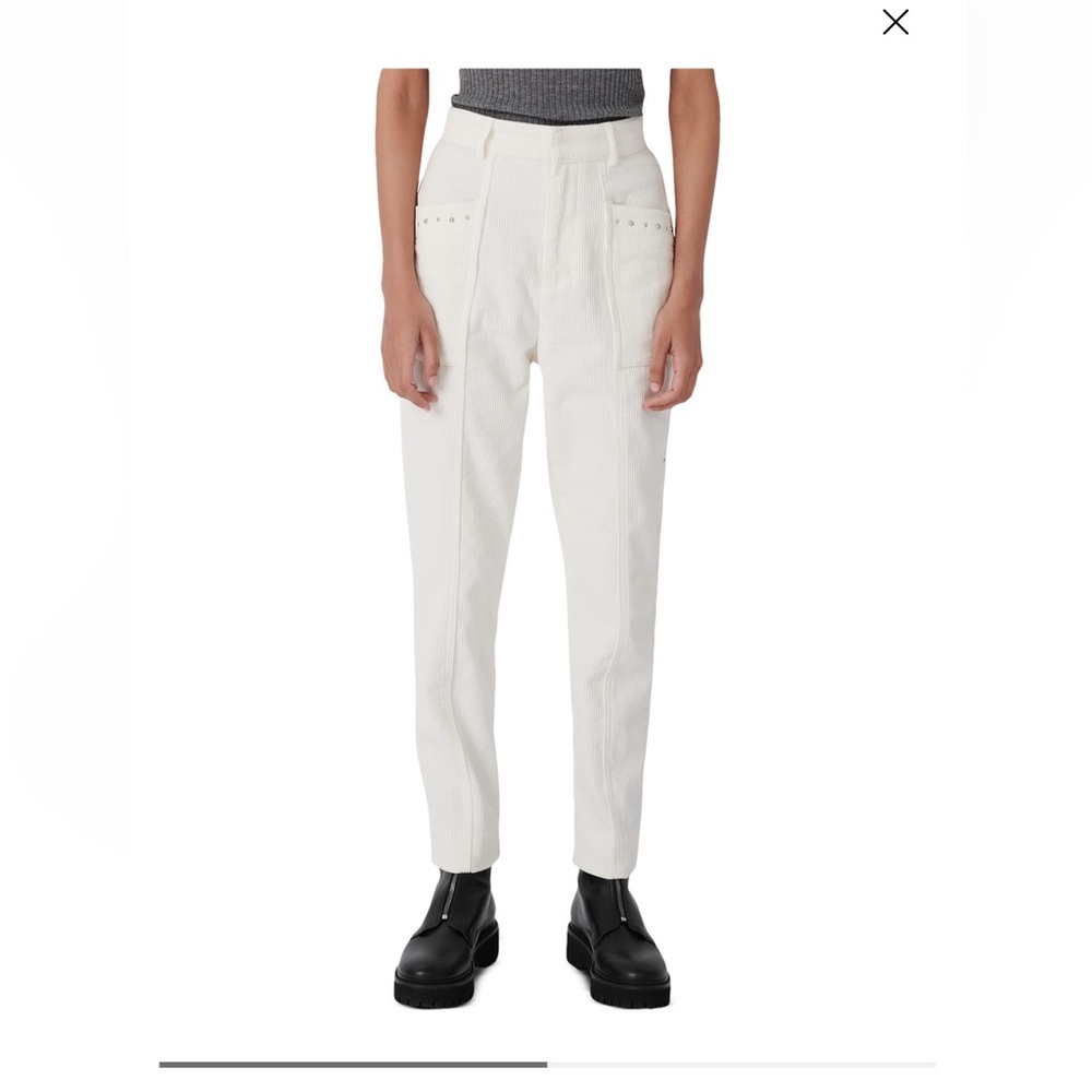 Maje piero high rise corduroy pants